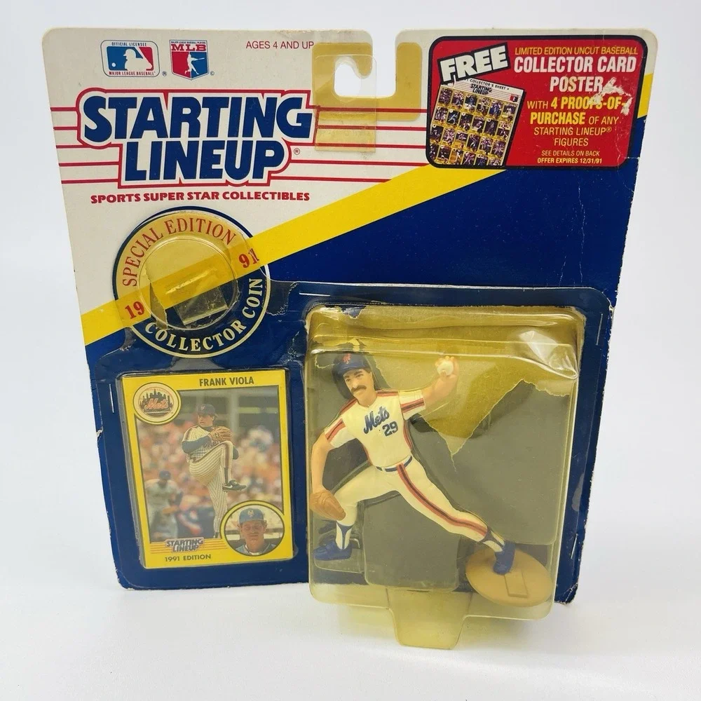 1991 Starting Lineup Frank Viola New York Mets Figure Card