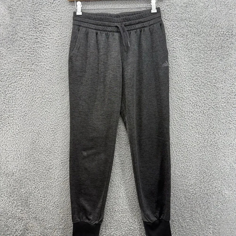 Adidas Pants Mens M Gray Heather Sweatpant Joggers Drawstring‎ Climawarm READ