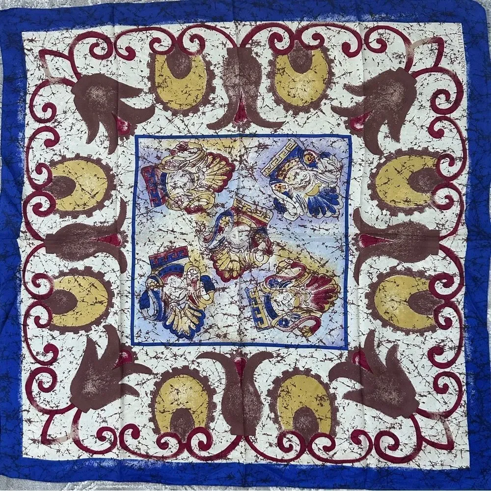 Adrienne Vittadini Vintage Silk Scarf 31”x31”