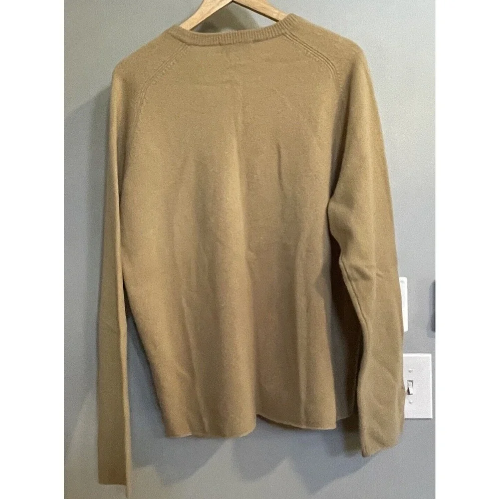 J Crew Sweater LambsWool Vintage Knit‎ VNeck Pullover 90s Y2K Rolled Hem XL