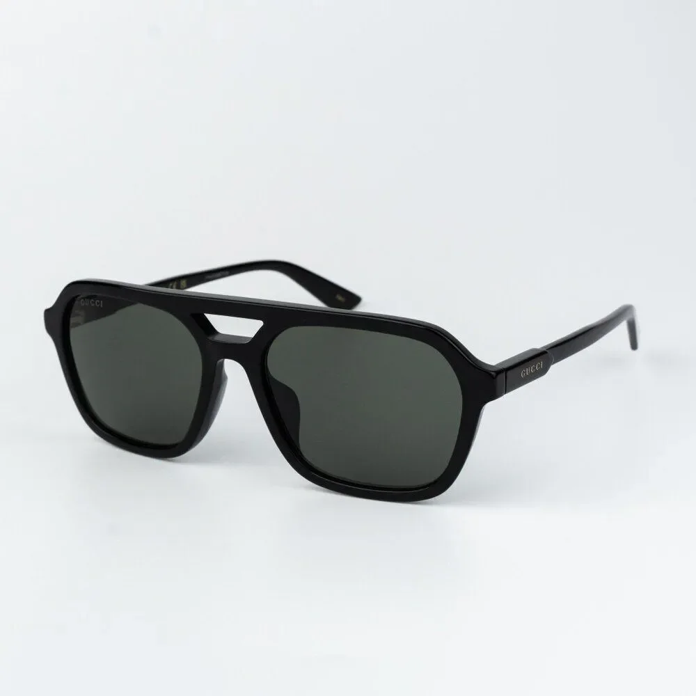 Gucci Men Sunglasses Black Grey Pilot GG1823SA 001 NEW AUTHENTIC