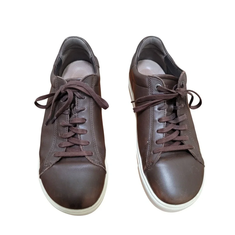 Birkenstock Bend‎ Low Leather Sneakers Mens 41 Brown Roast Lace Up Shoes