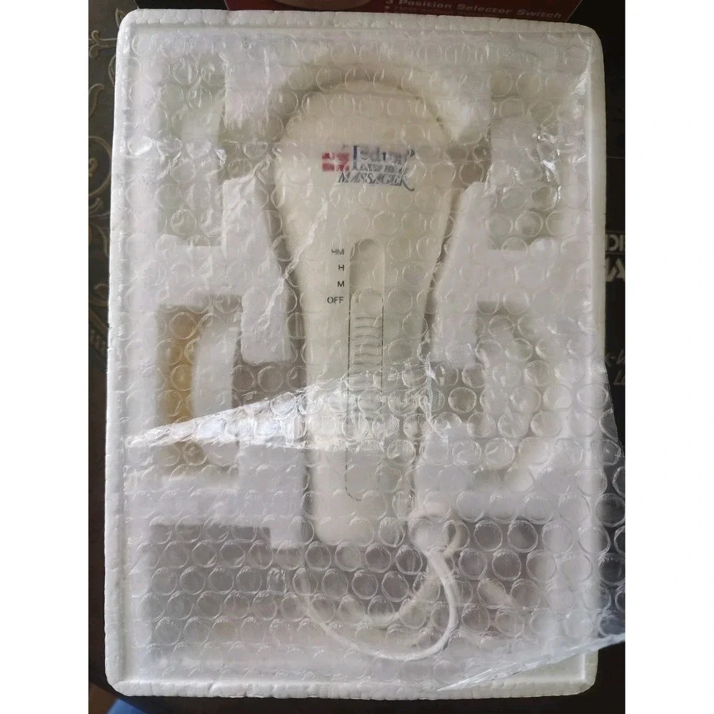 Tedron Deep Heat Electric‎ Handheld Massager 4 Attachments Face Scalp Body Works