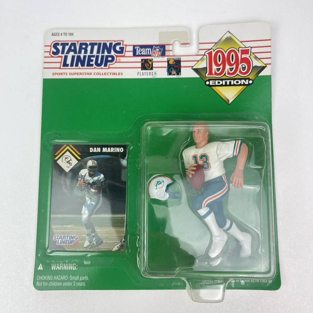 1995 Dan Marino Miami Dolphins Kenner NFL Starting Lineup Figure and Card