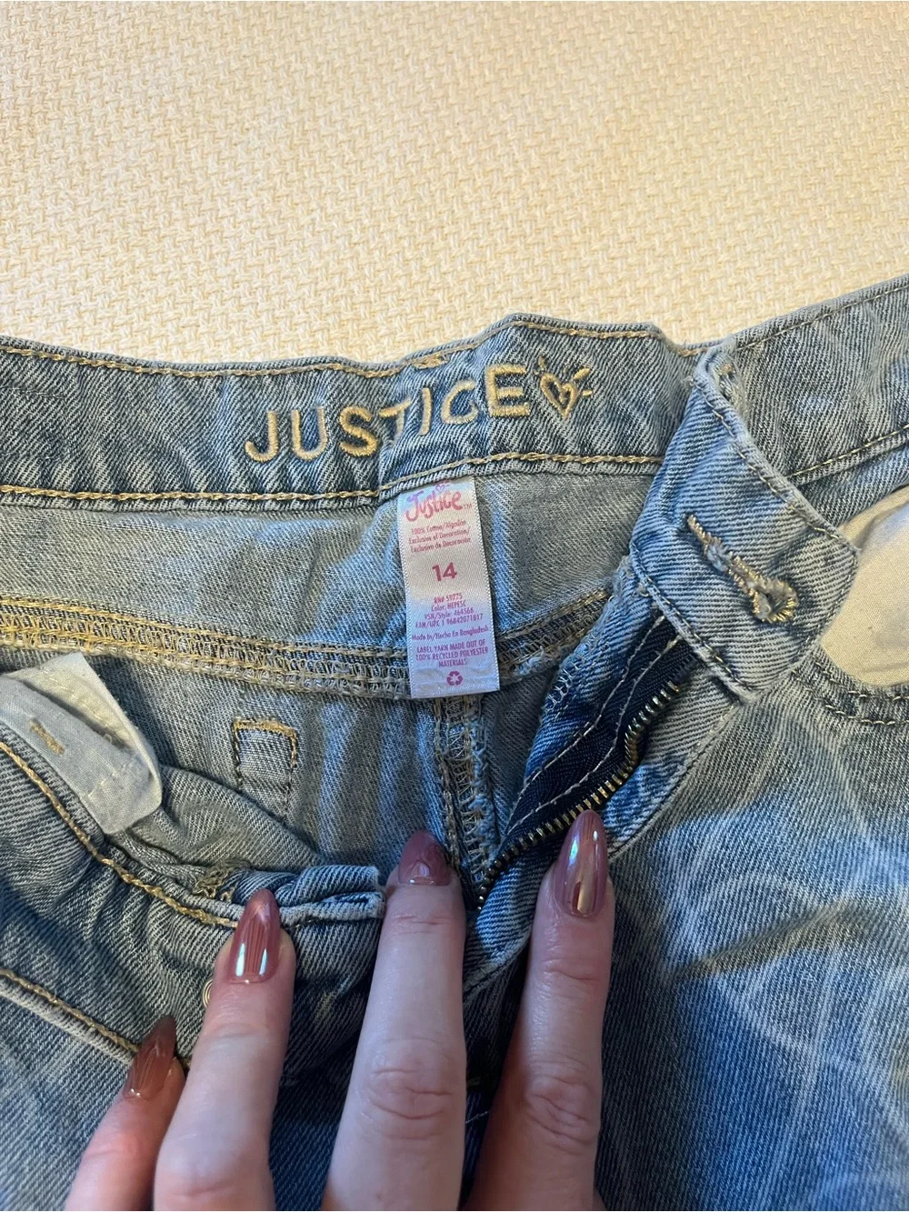 Justice light blue