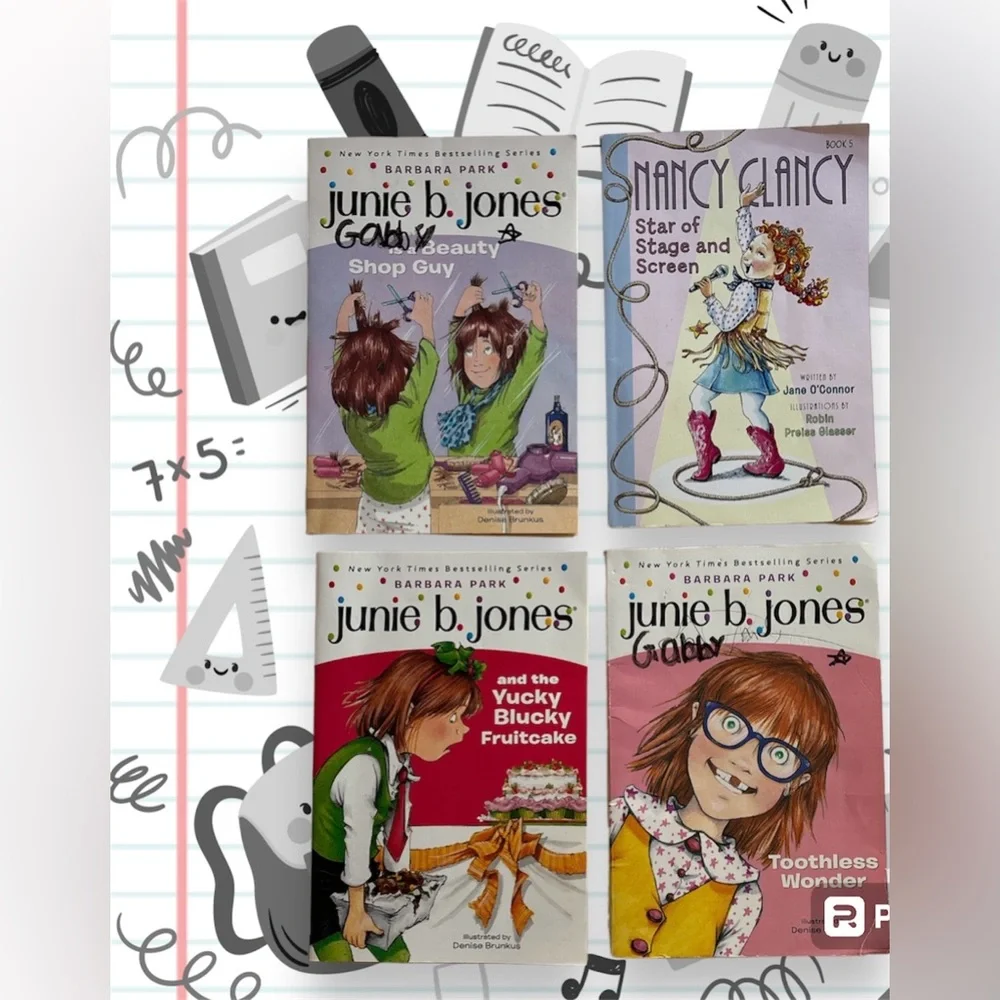 JUNIE B. JONES & FANCY‎ NANCY Children’s Book Bundle! Ages 6-10 Reading Level.