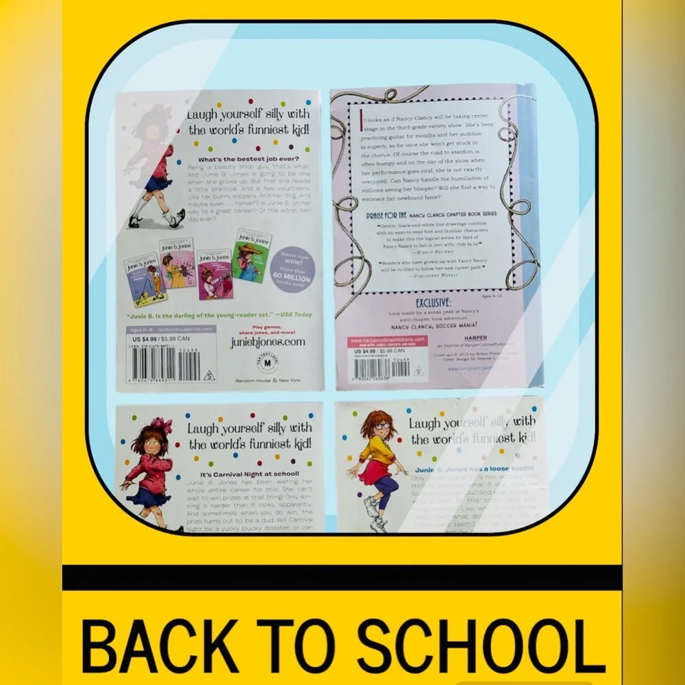 JUNIE B. JONES & FANCY‎ NANCY Children’s Book Bundle! Ages 6-10 Reading Level.
