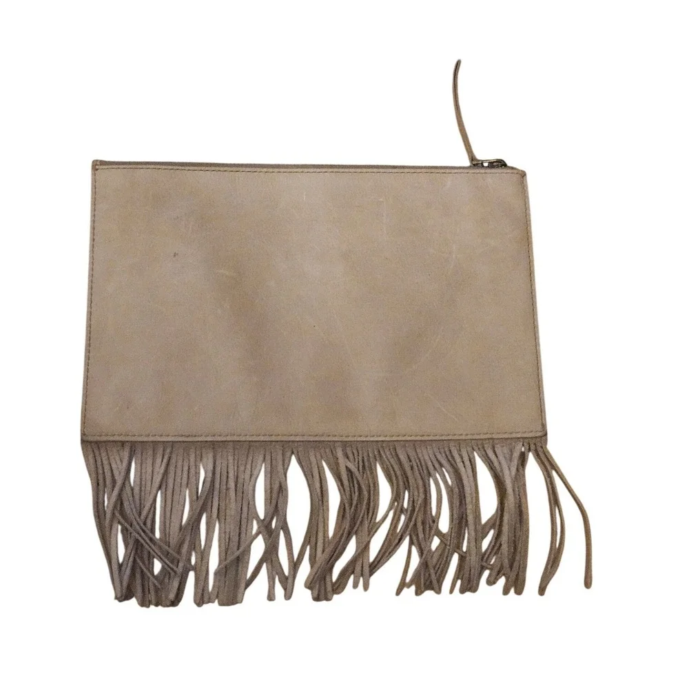 Madewell leather clutch