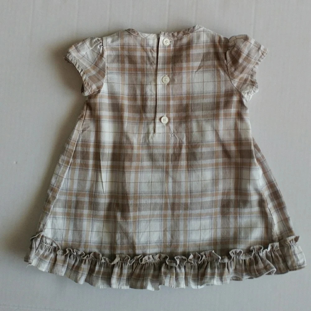 Carter's Plaid Dress & Tights 6M