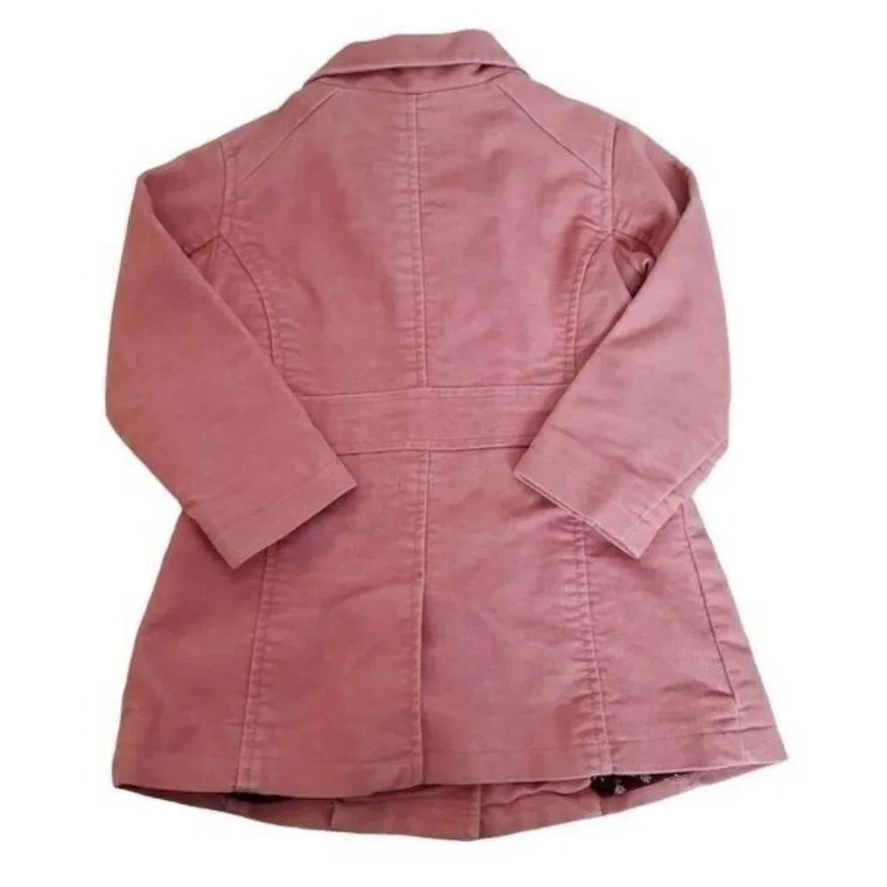 Old Navy Pink Peacoat Girls 4T Cotton Velveteen Spring‎ Victorian Classic