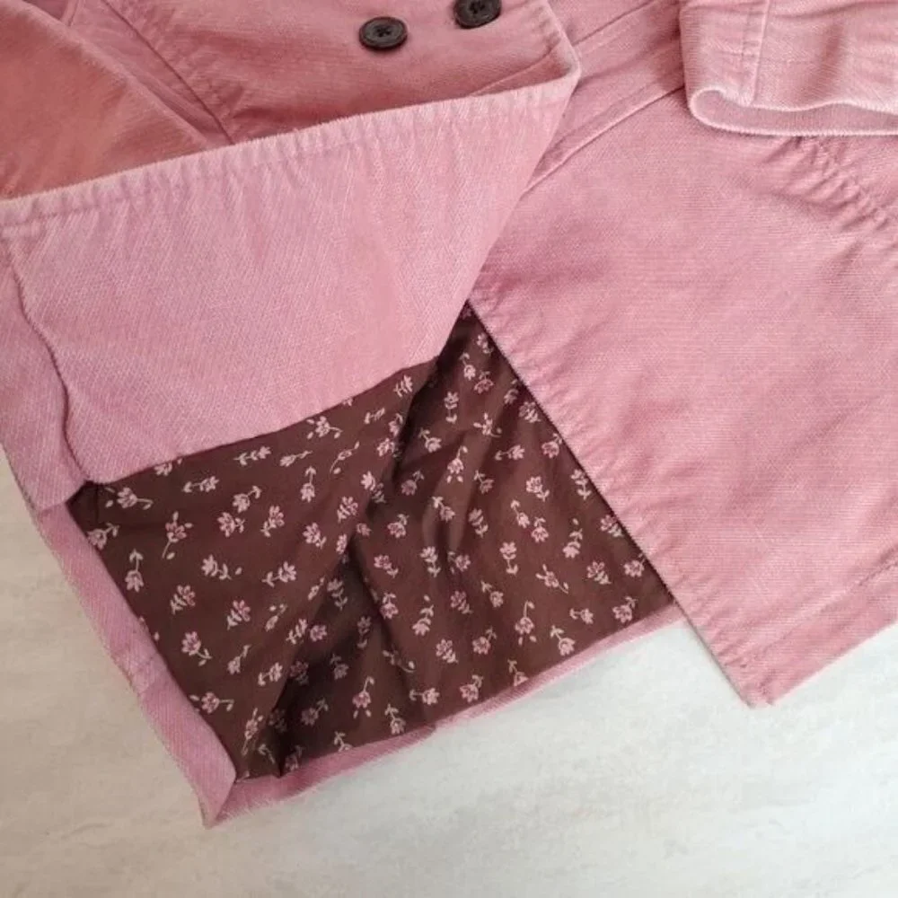 Old Navy Pink Peacoat Girls 4T Cotton Velveteen Spring‎ Victorian Classic