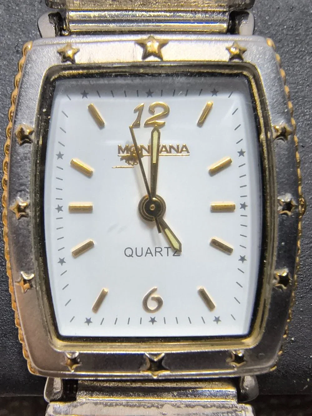Montana Silversmiths Watch Cowgirl Up Silver Gold Texas Stars New Bat Works ECU