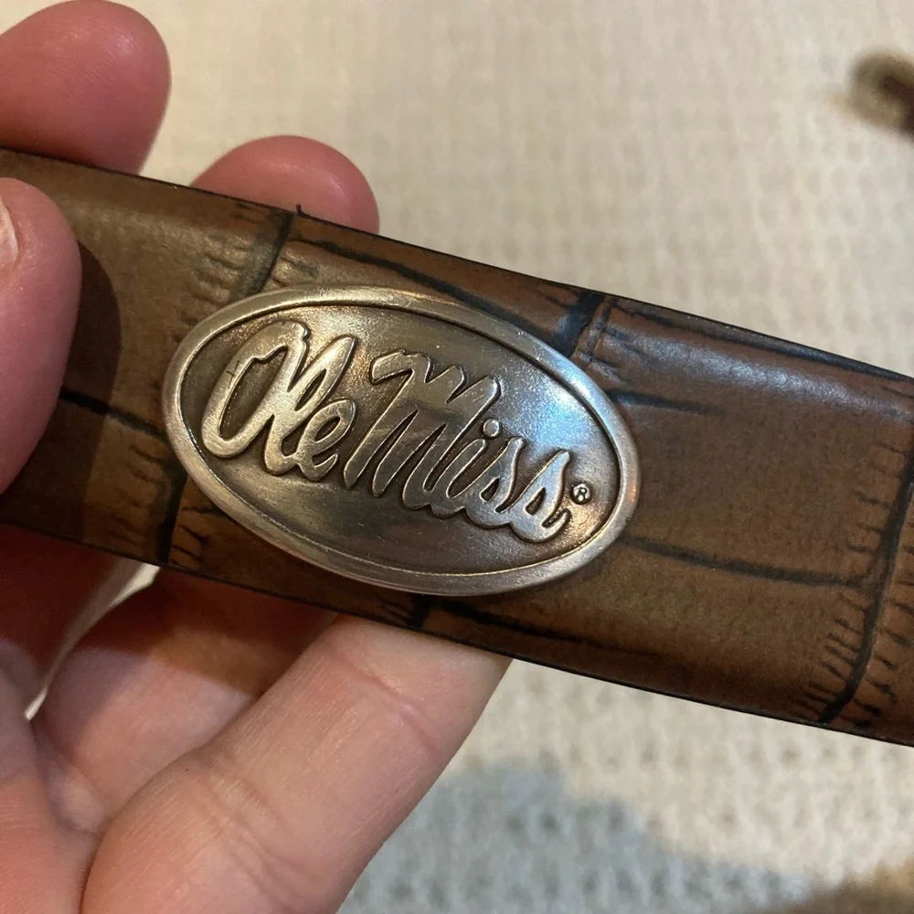 Men’s Enmon Ole Miss Rebels Leather Belt
