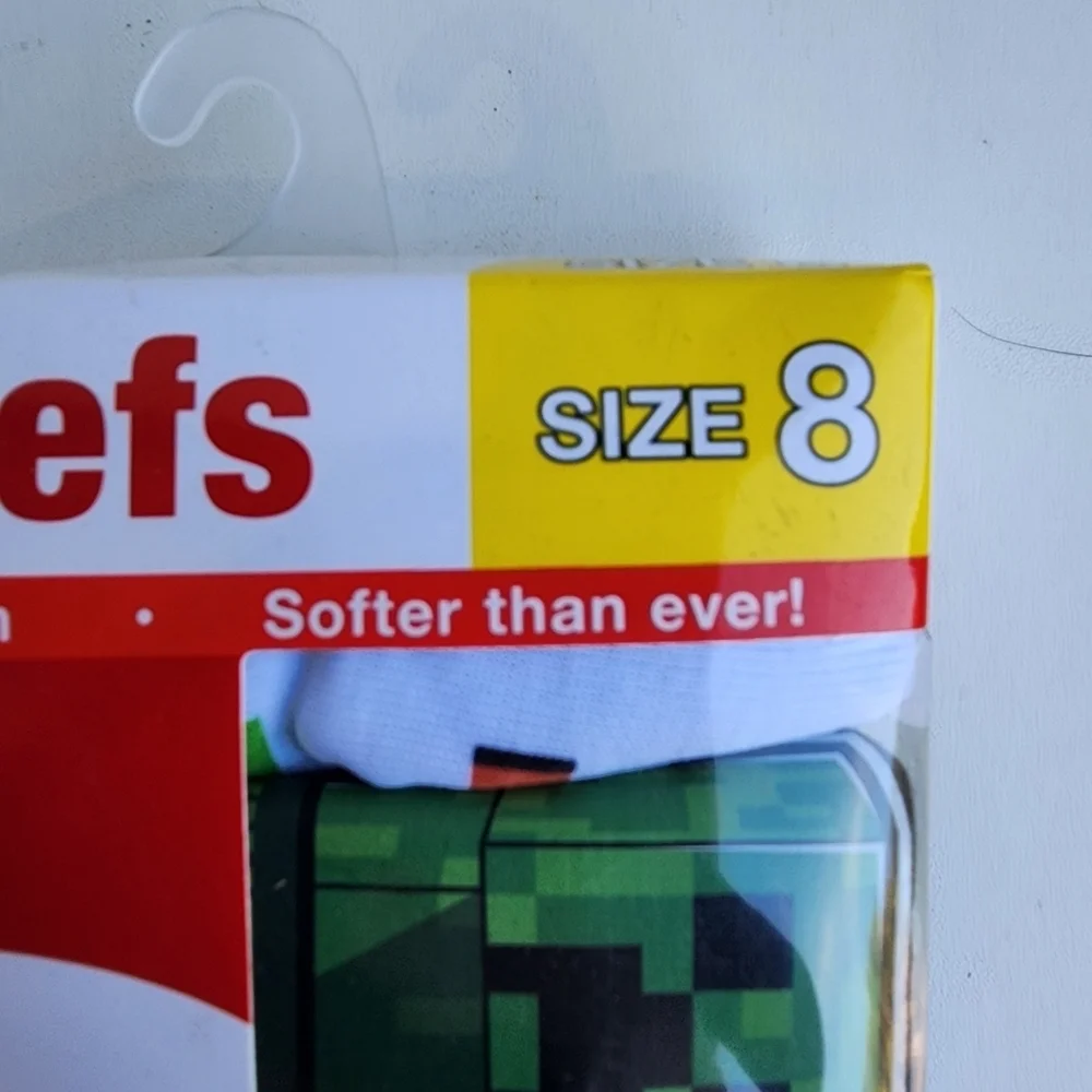 NWT Handcraft 5 Pack MineCraft Boys Briefs Cotton Multi Colors 100% Cotton Sz 8