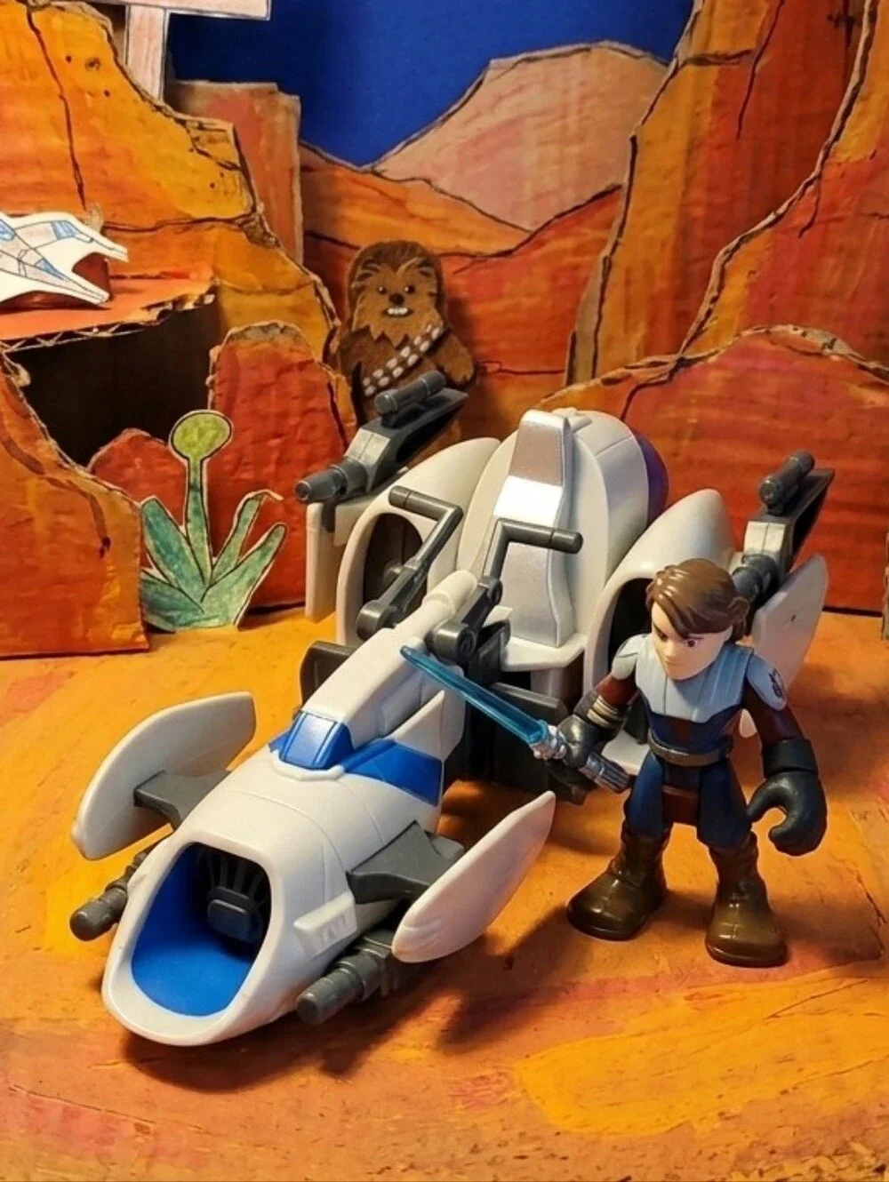 Star Wars Playskool Heroes BARC Speeder Bike & Anakin Skywalker Figure