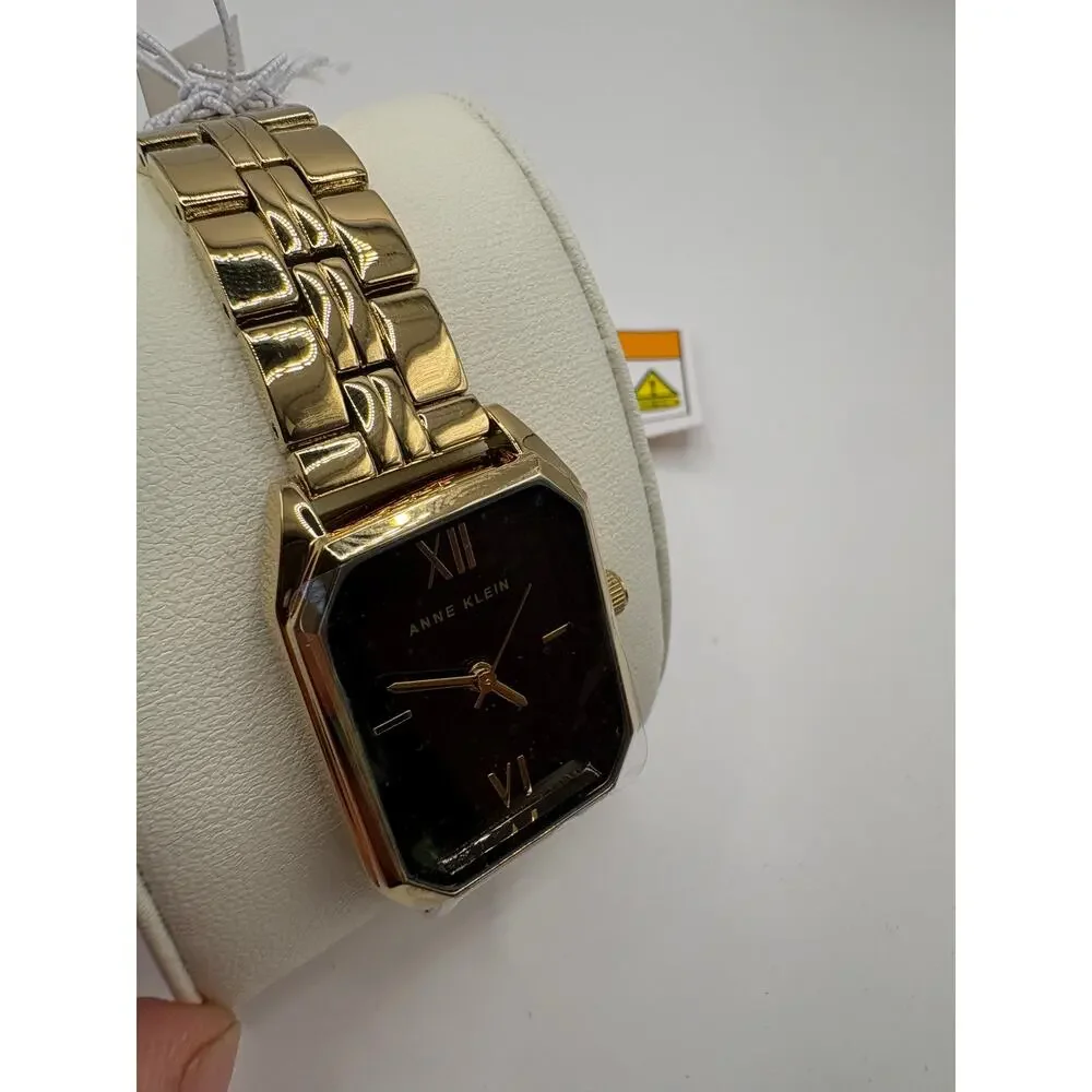 Anne Klein Women Watch Gold-Tone Black Dial - NWT