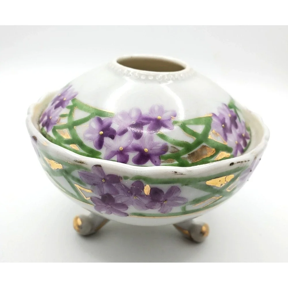 Vintage Violet Covered Hair Receiver Germany