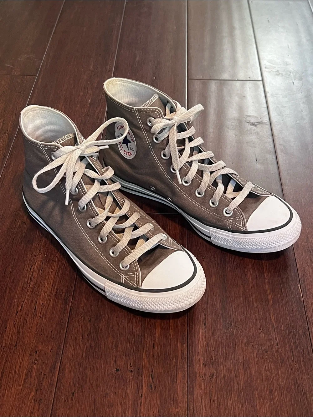 Converse High Top Sneakers in Taupe