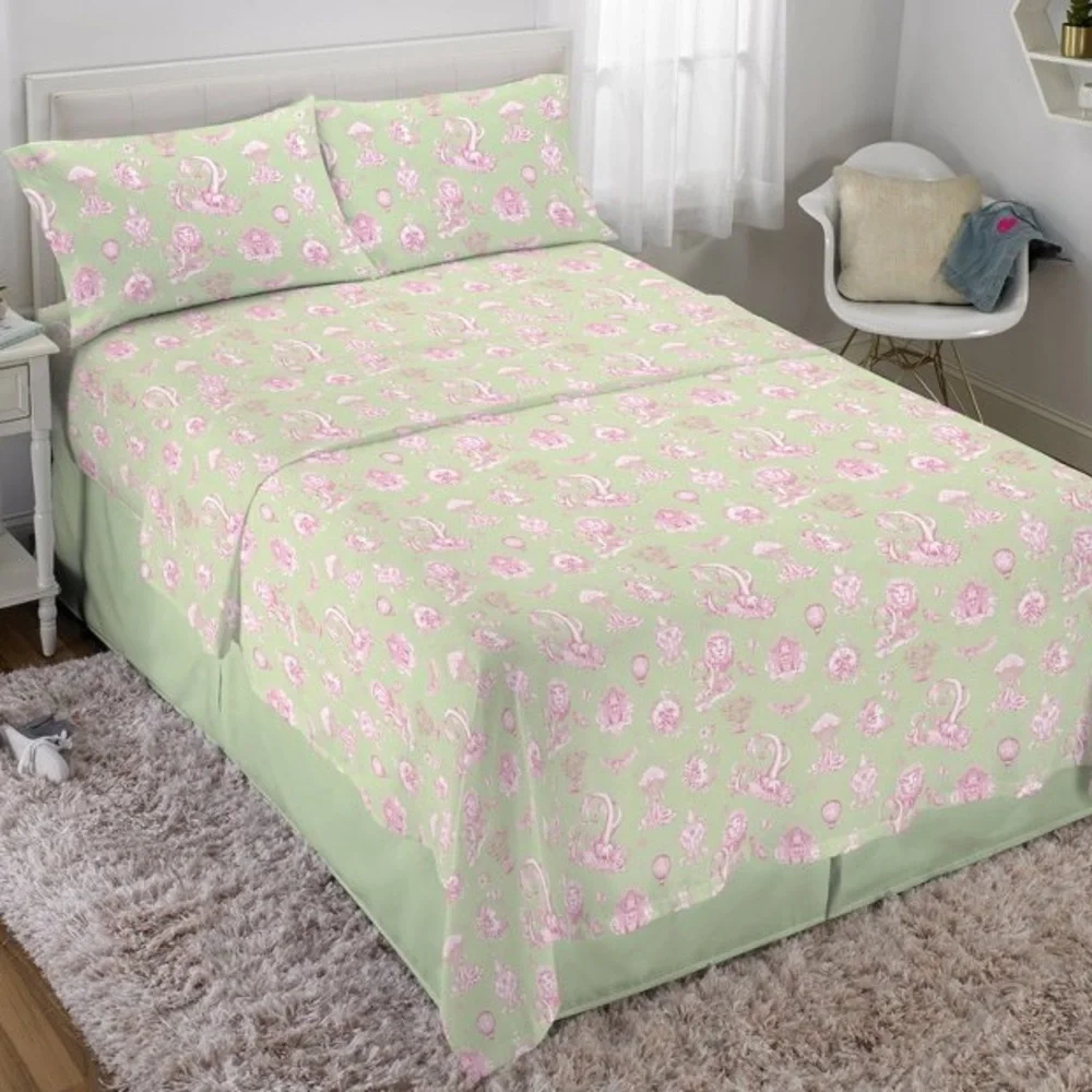 Wicked For Good Katie Kime Artwork Full Sheet Set Green Pink Character Artwork