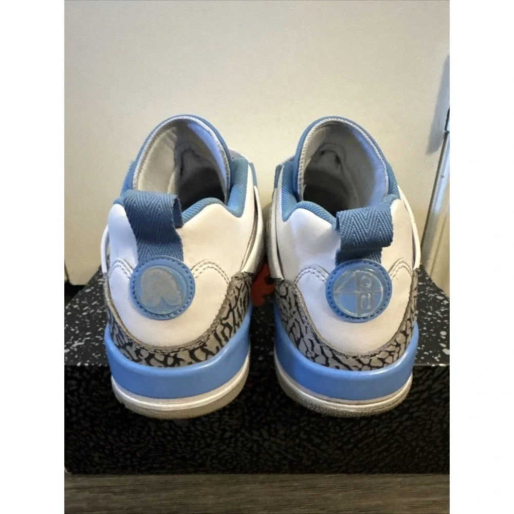 Air Jordan Spizike Low UNC Sneakers Men's Size 8 White And Blue Shoes