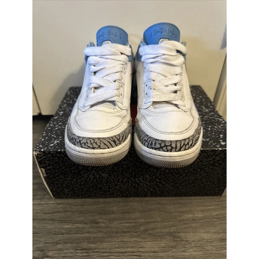 Air Jordan Spizike Low UNC Sneakers Men's Size 8 White And Blue Shoes