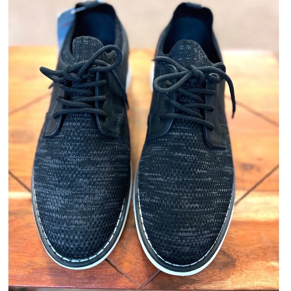Cat & Jack Kids Black Knit Hybrid Dress Oxford Sneakers‎ Size 4  (Big boy) NEW