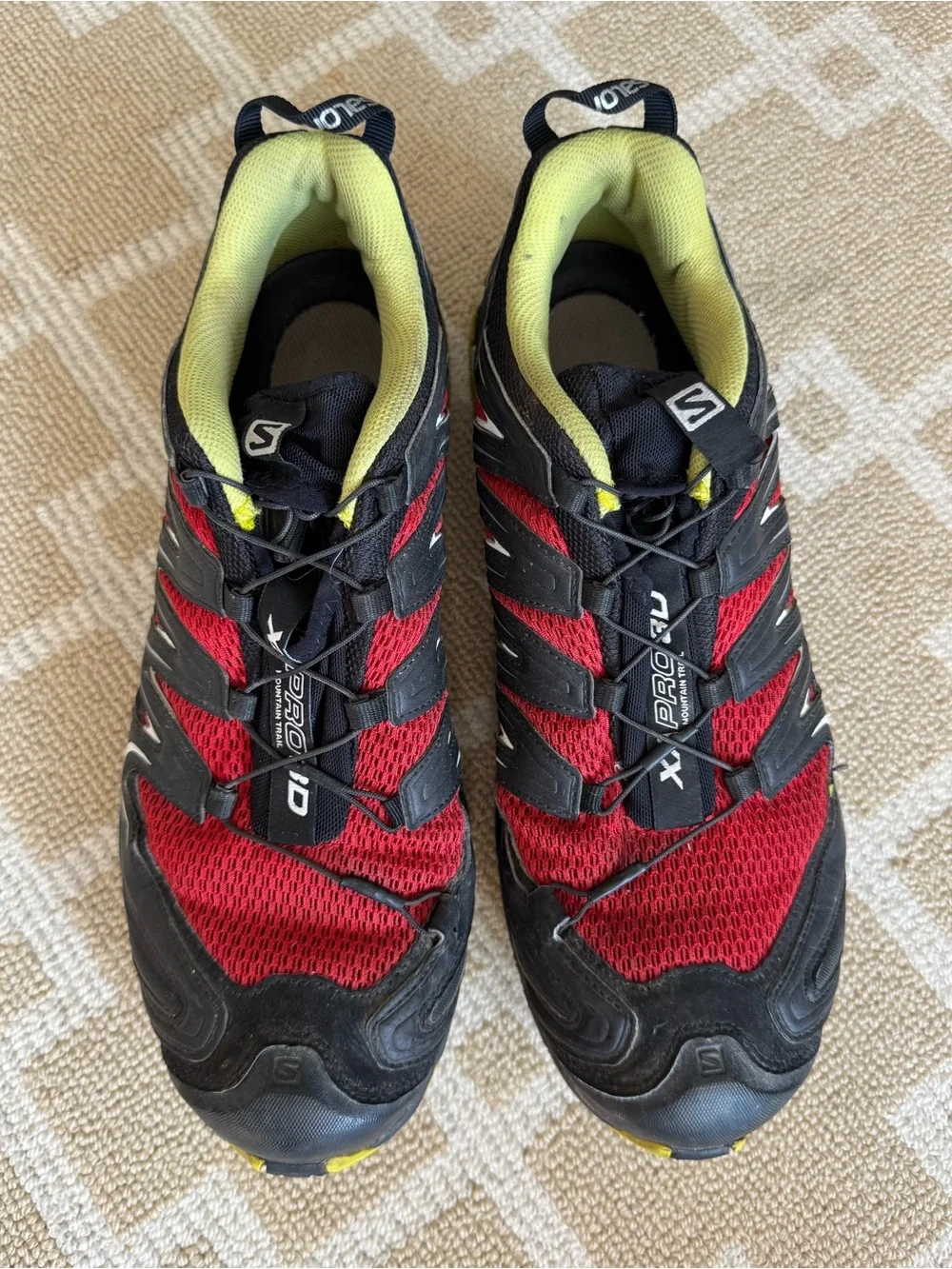 Salomon XA Pro 3D Trail Running Shoes Red Black Hiking Sneakers 11