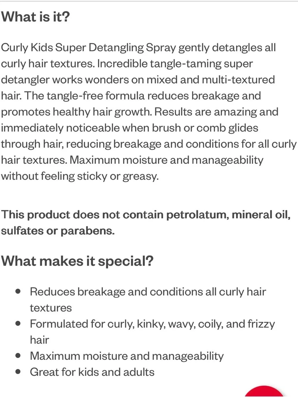 2 Curly kids Super Detangling Spray - Yellow Bottle