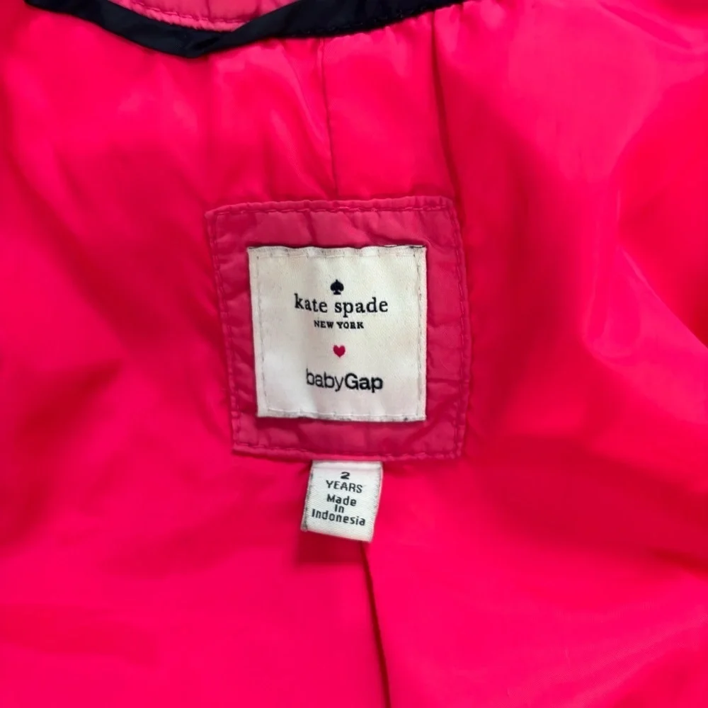 Kate Spade babygap toddler girl 2Y fuchsia down feather filled warm puffer coat