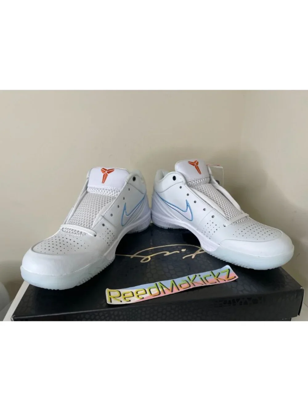 Nike Kobe IV 4 Protro Draft Pack #12 White Blue Mens 9us