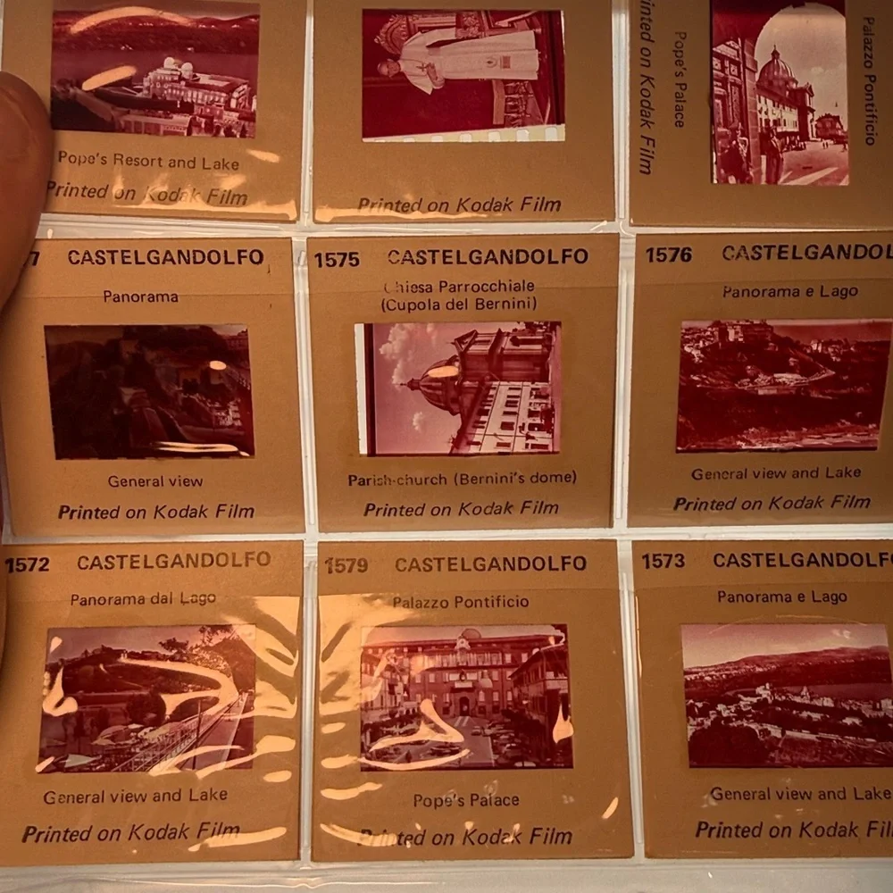 Kodak Film Vintage 1960s Castel Gandolfo 12 Color Slides Italian Souvenir EUC