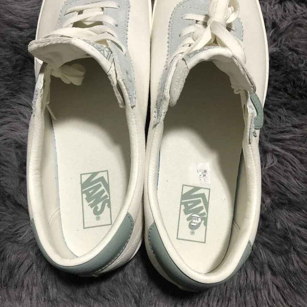 Vans Men's Sport-Low Tri-Tone Green Canvas Suede Skate Shoes Size 13, New