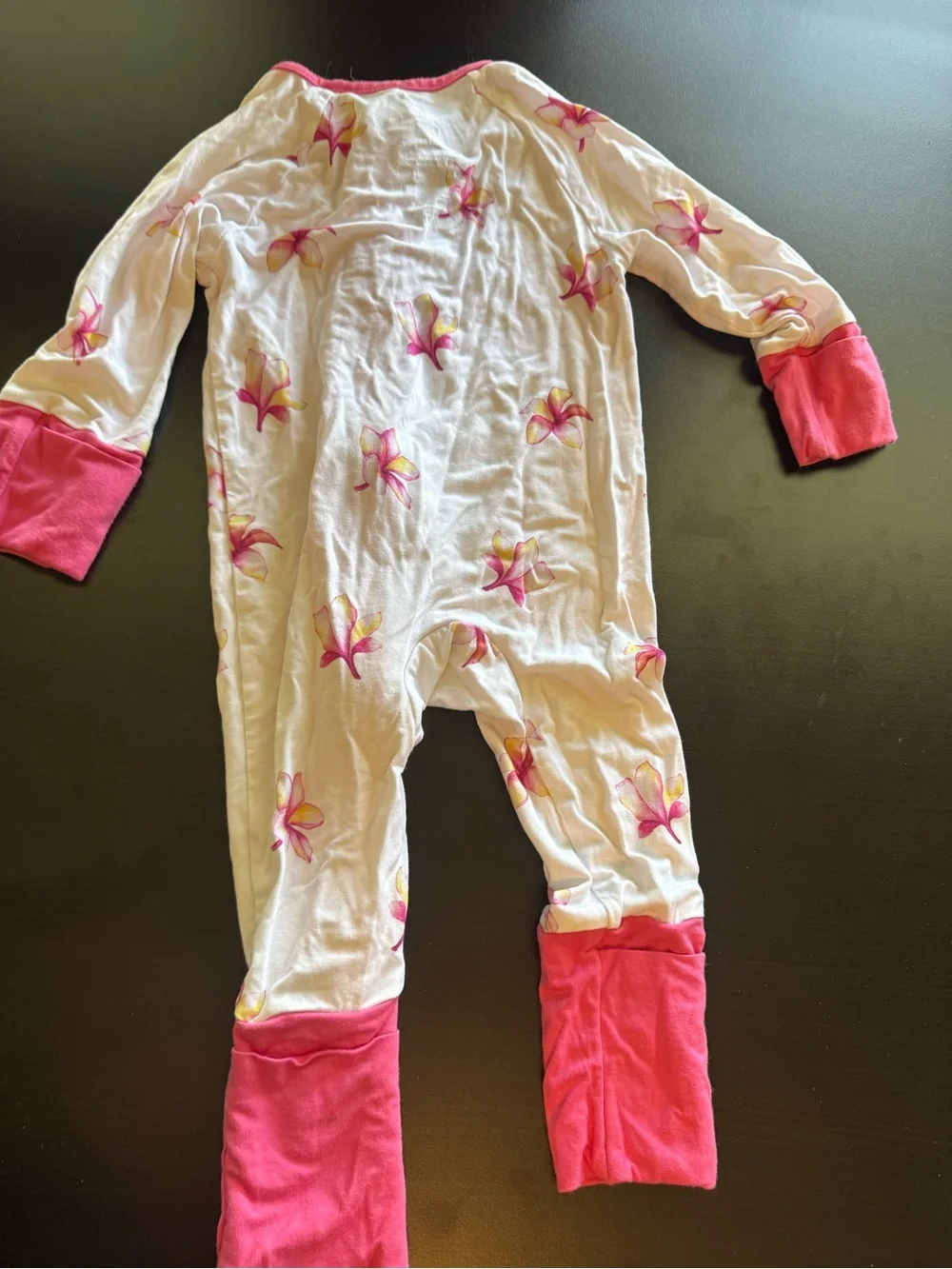 Coco Moon Pink Plumeria One-Piece Romper 3-6 mo