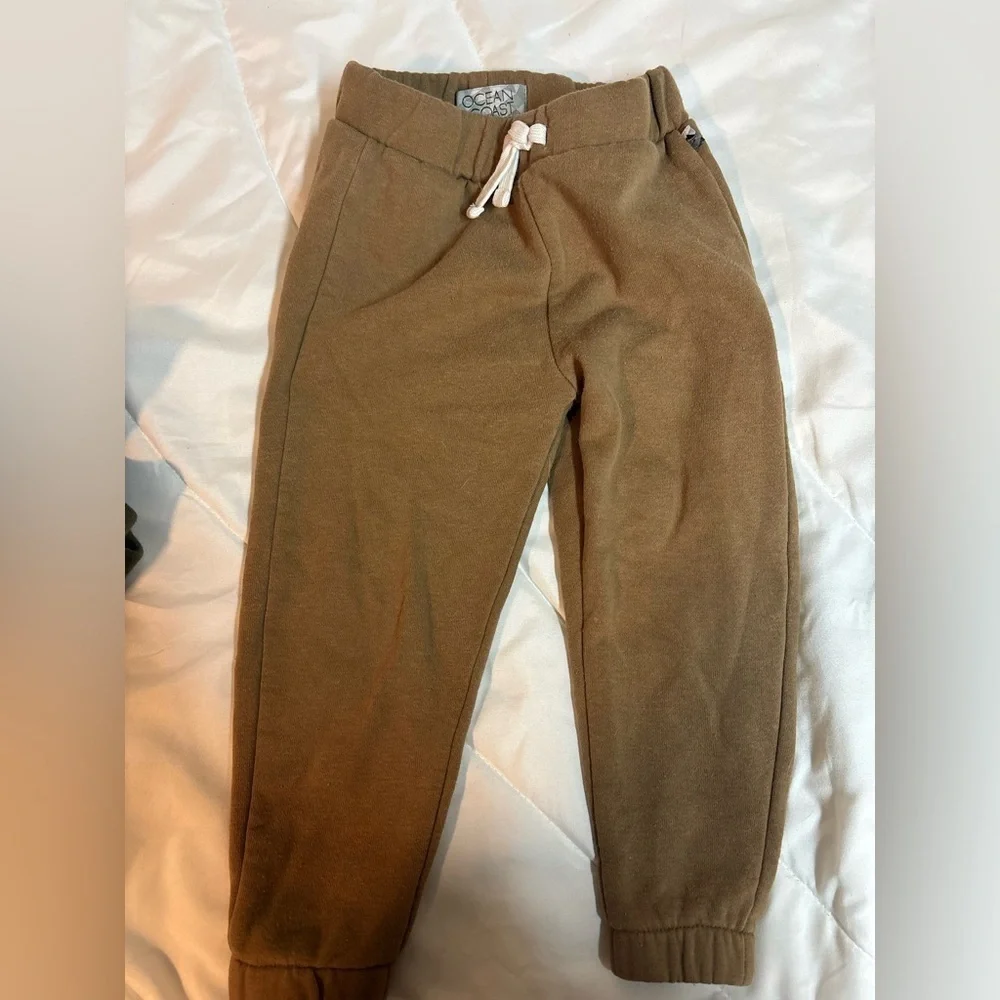 Set of 3 Kids Sweatpants - Blue jeans, Green, and Tan sweatpants 24 months