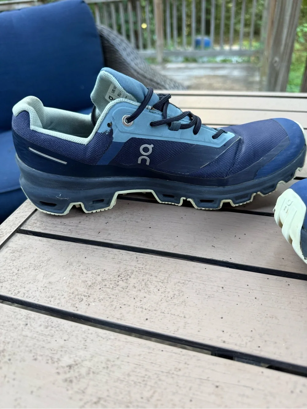 On cloudventure waterproof Men's Trail Shoes - Navy & Light Blue