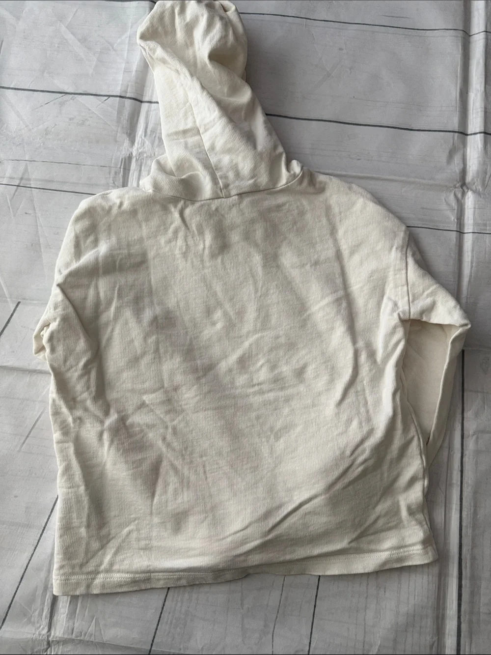 Carter's Cream Hoodie with Daisy Chest and Color-Block Sleeve Letters