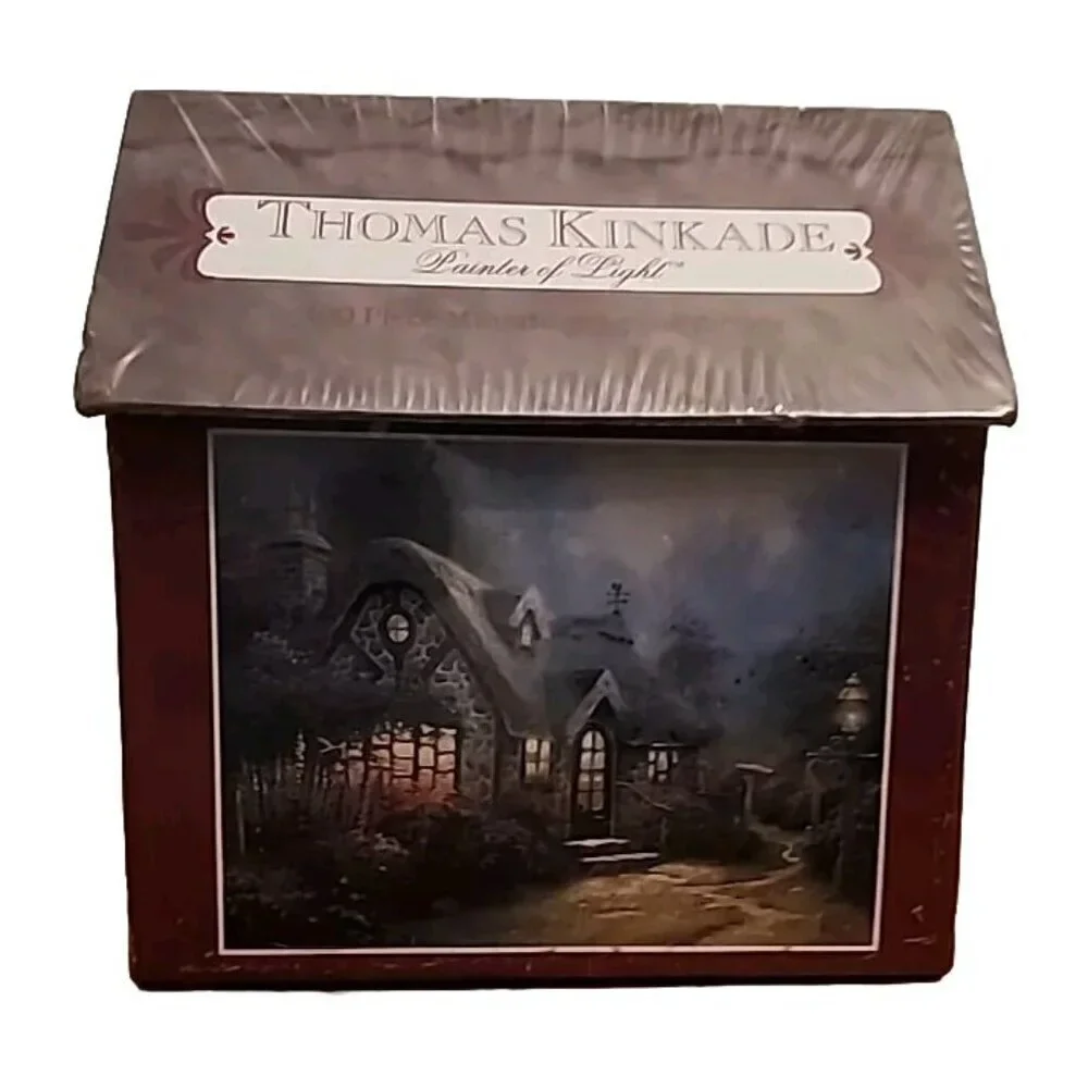 Vintage Thomas Kinkade Minature Jigsaw Puzzle 100Pc Candlelight Cottage 1998 USA