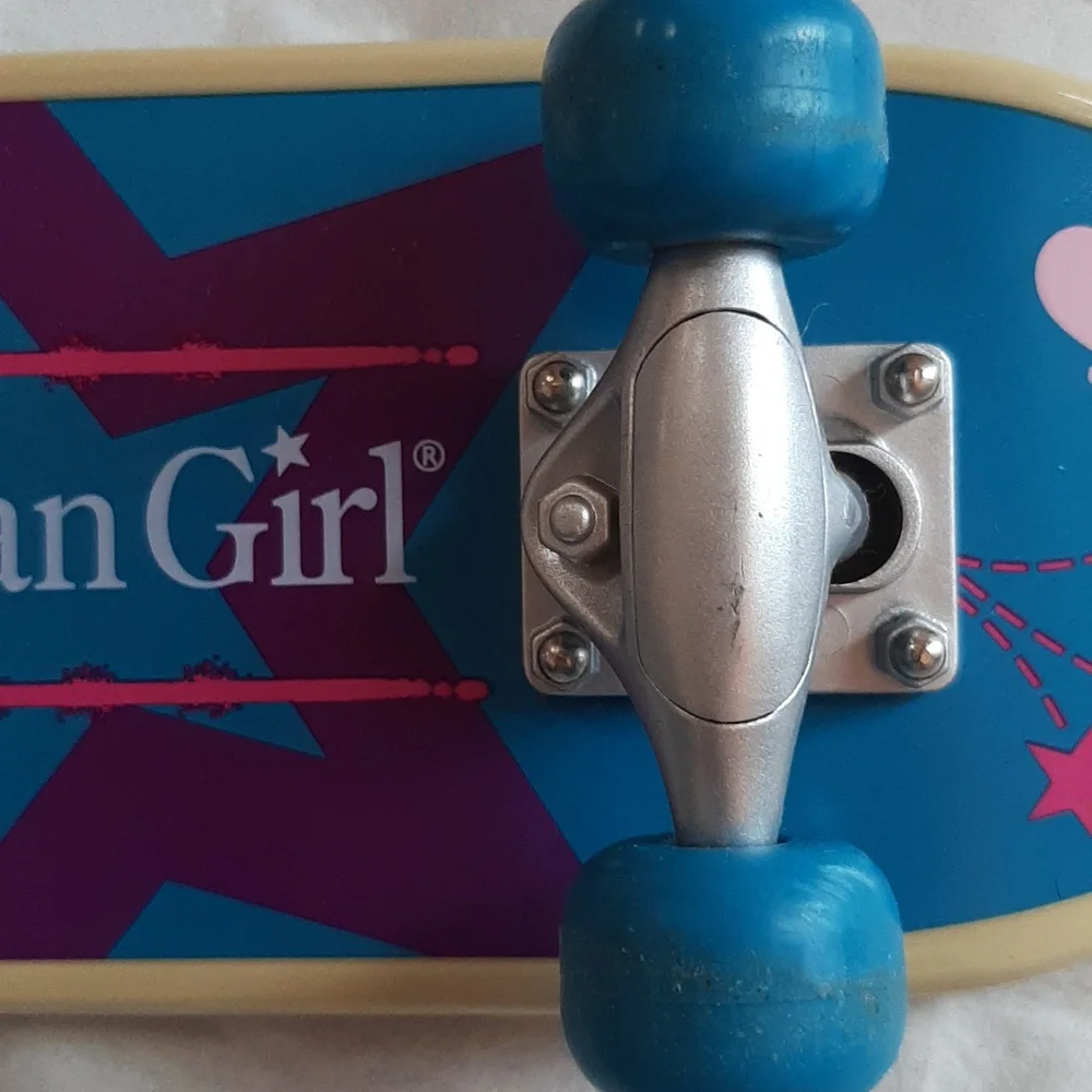 American Girl Skateboard with Blue Wheels