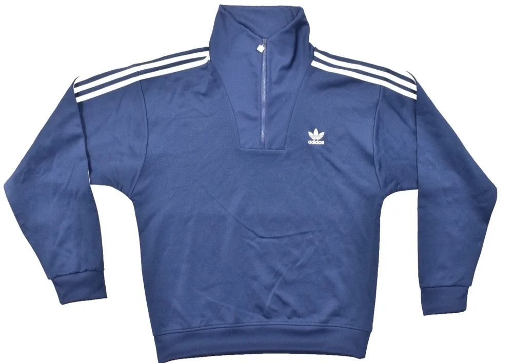 Adidas Originals Men's S Funnelneck TT Track Top Night Indigo Blue IZ4805 NWT