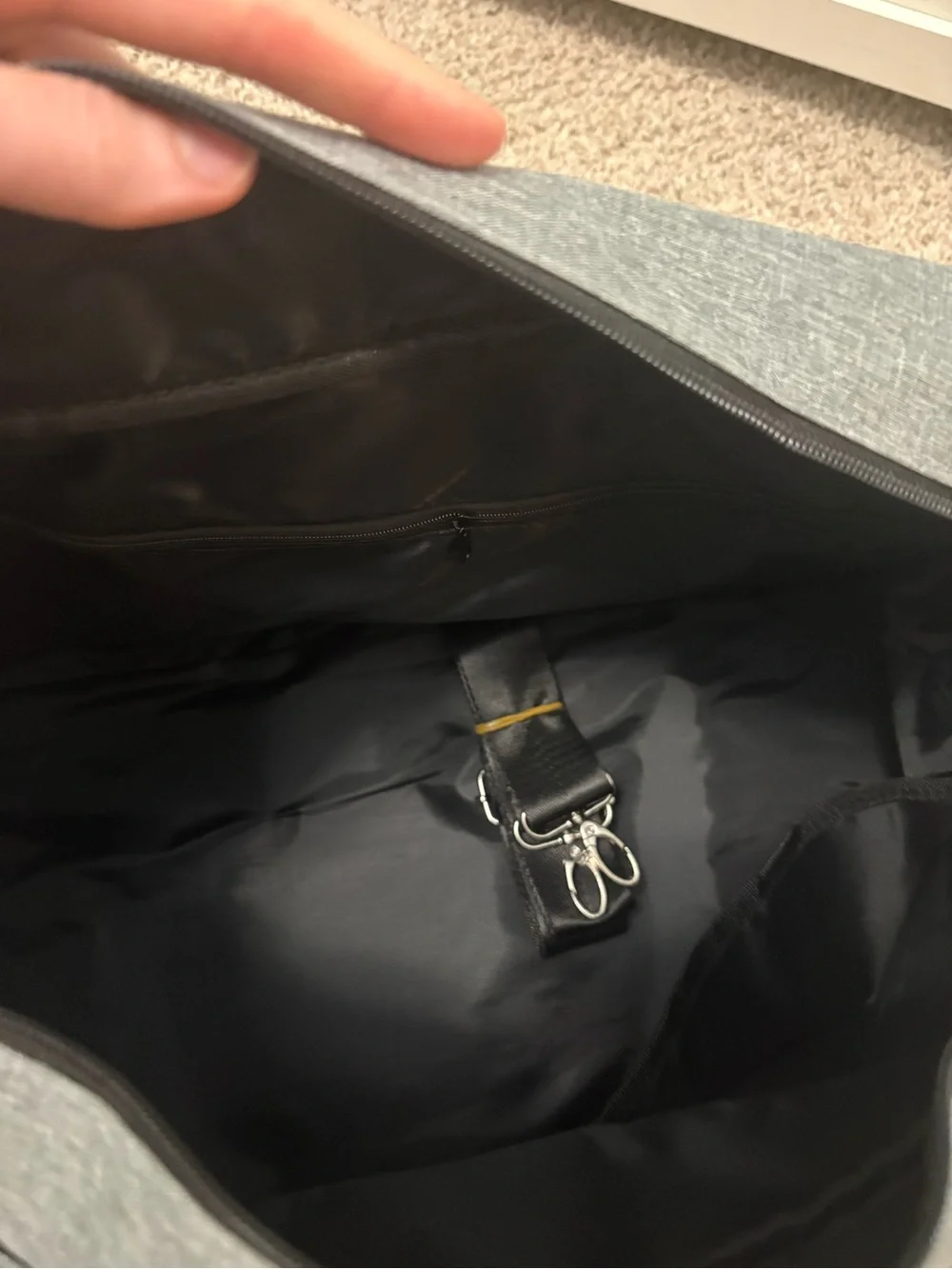 Gray & Black Travel Weekender Bag by