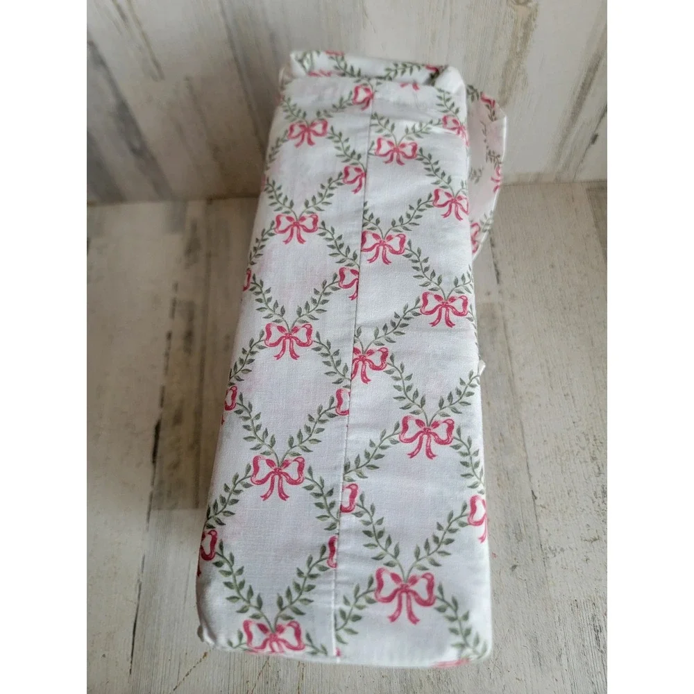 Laura Ashley NEW bow trellis King bedsheet 3pc Xmas‎ home decor holiday