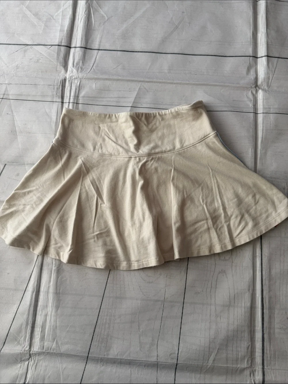 Old Navy Cream Flared Knit Skirt