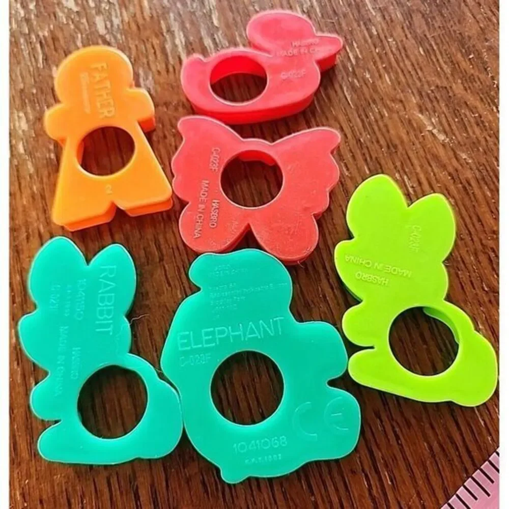 1995‎ Hasbro Play-Doh Family Animals Lot-6 Cookie, Fondant, Clay  Cutters