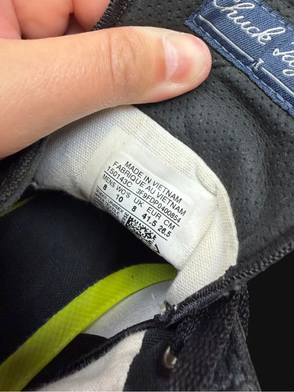 Converse black canvas