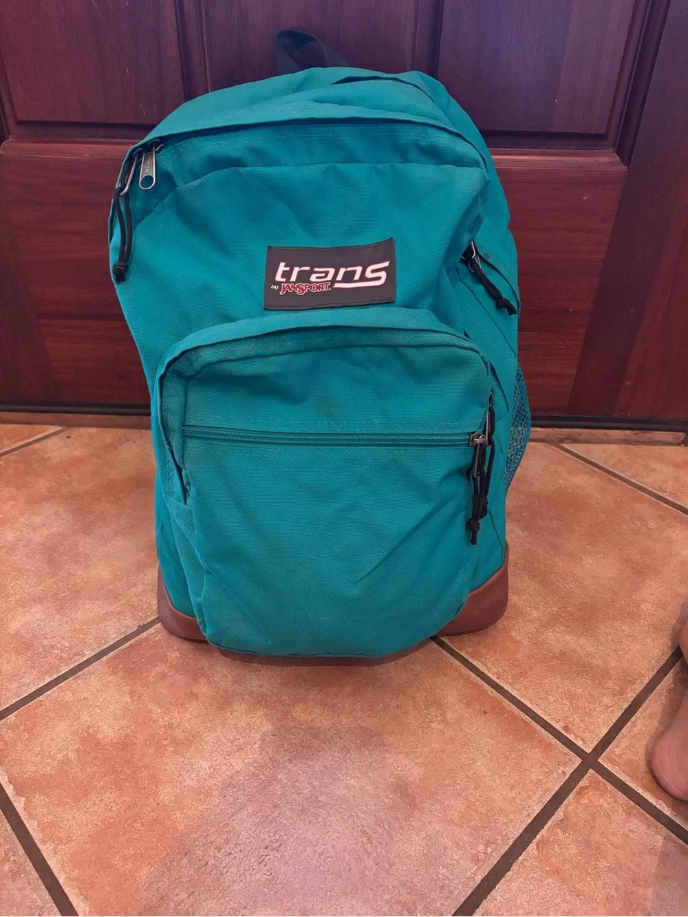 Jansport Teal Men's Backpack with Brown Base
