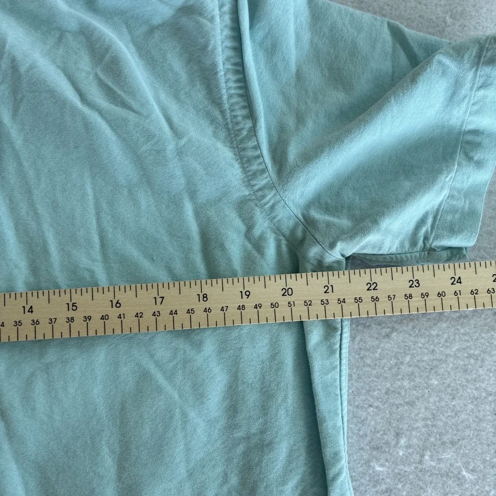 Polo Ralph Lauren Classic Fit Short Sleeve Chambray Shirt Aqua Teal Flesh Pony
