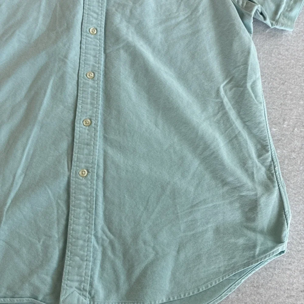 Polo Ralph Lauren Classic Fit Short Sleeve Chambray Shirt Aqua Teal Flesh Pony