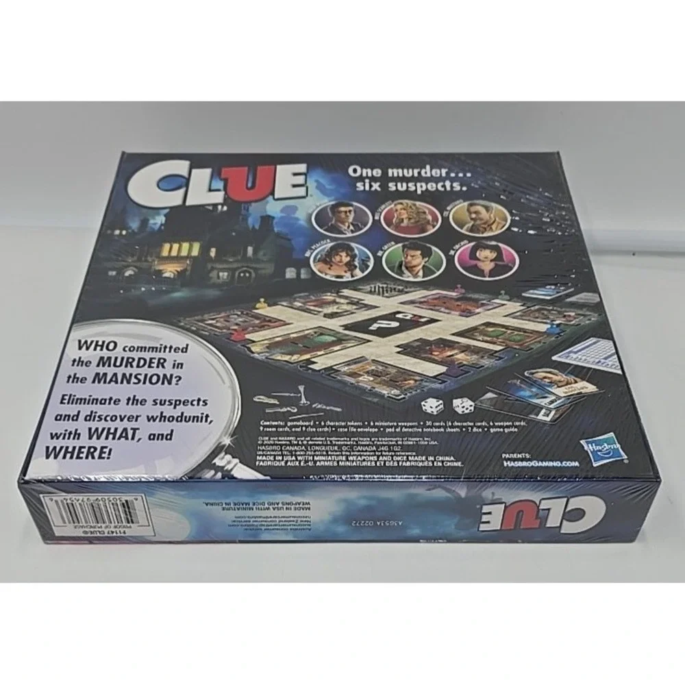 CLUE the Classic Mystery Game Hasbro 2020‎ Includes Fun Activity Sheet Inside