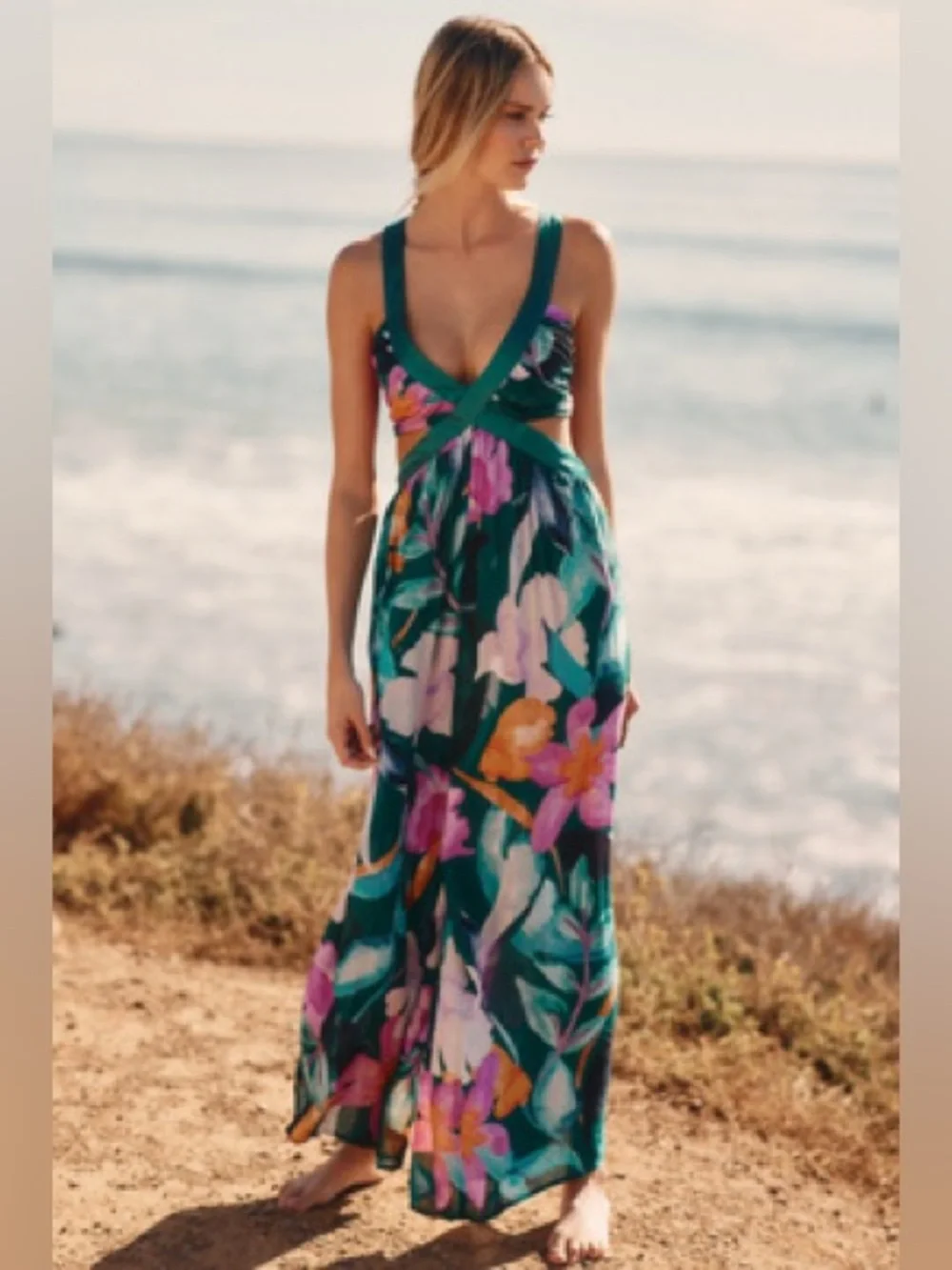Anthropologie The Brinley V-Neck Jumpsuit