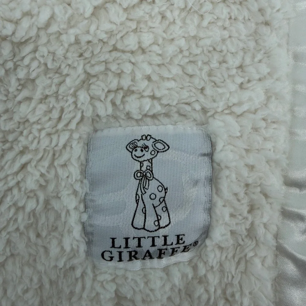 Little Giraffe Chenille Cream Mini Blanky Security Blanket Ivory Plush Lovey 15
